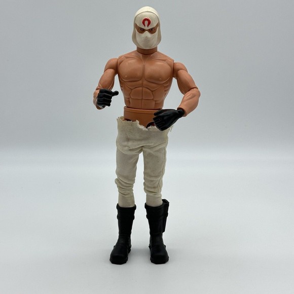 1996 GI Joe Cobra 12" White Ninja Storm Shadow Articulated Arms Legs Neck Waist - Picture 1 of 11